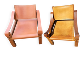 Pair of Lounge Armchairs S10 "Sahara" (Range X) by Pierre Chapo