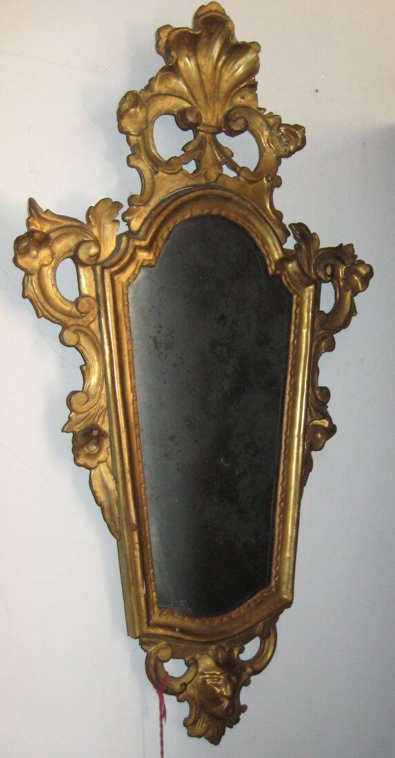 Louis XV style wall mirror in gilded wood, 19th century