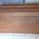 Old military travel trunk with oak key and label