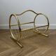 Gold Mid Century Modern Magazine Rack, 70s