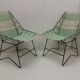1960 Pair of braided armchairs + Vertex table, Czechoslovakia