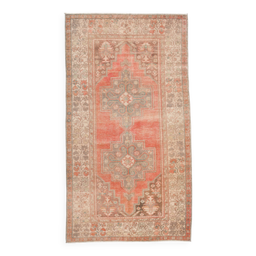 4x8 Red Brown Oriental Persian Area Rug, 135x246Cm