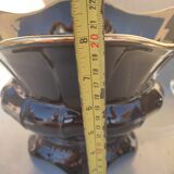 Pair of black earthenware planters