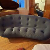 Very large Ploum sofa, 3 seats, high back, anthracite gray, Ligne Roset