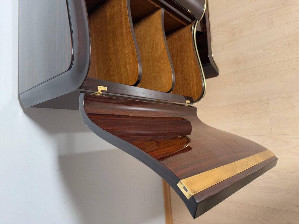 Art Deco Sideboard in Macassar Ebony and Brass, Paris, 1930s