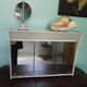 Pharmacy cabinet, 3 mirror doors, double lighting, power outlet and Bakelite switch
