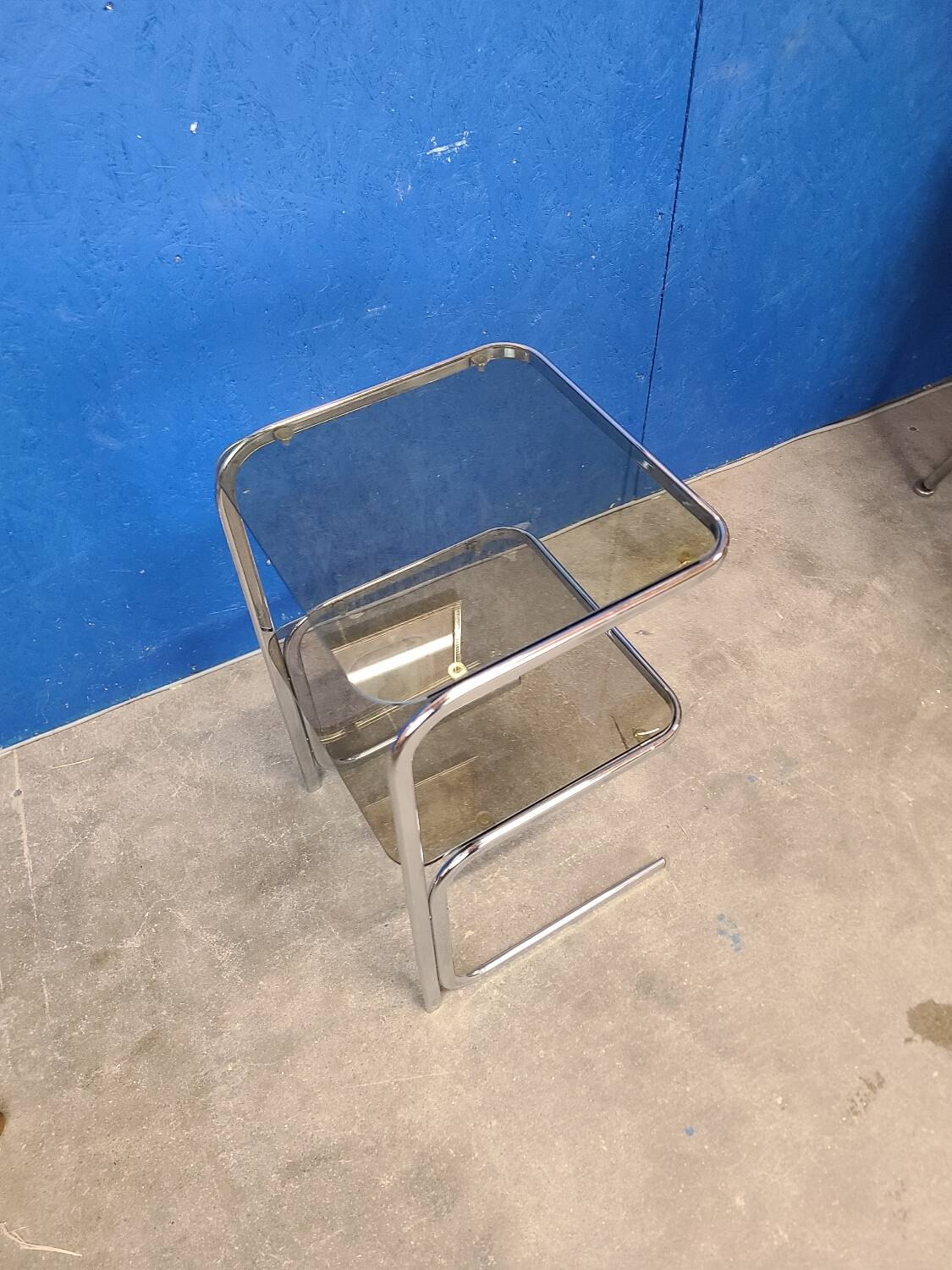 Vintage smoked glass and chrome harness