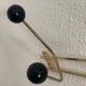 Vintage 1960 gold coat rack 6 hooks balls - 50 x 20 cm