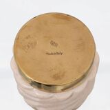 Ensemble de briquet et cendrier en céramique et laiton par Tommaso Barbi, Italie, années 1960.