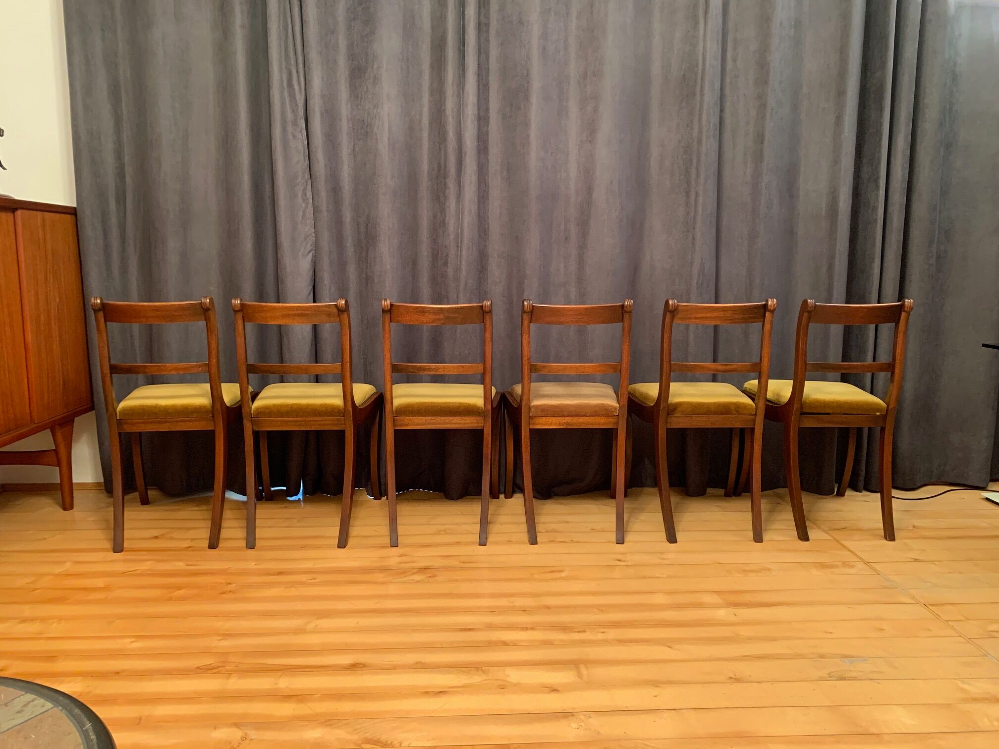 Ensemble de six chaises Regency Bevan Funnell Ltd Reprodux Angleterre années 1970