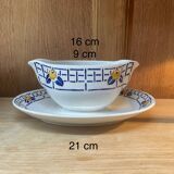Sarreguemines plates and sauceboat from 1924