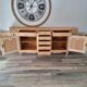 Low buffet in solid cherry wood renovated – Louis XV style – 250 cm