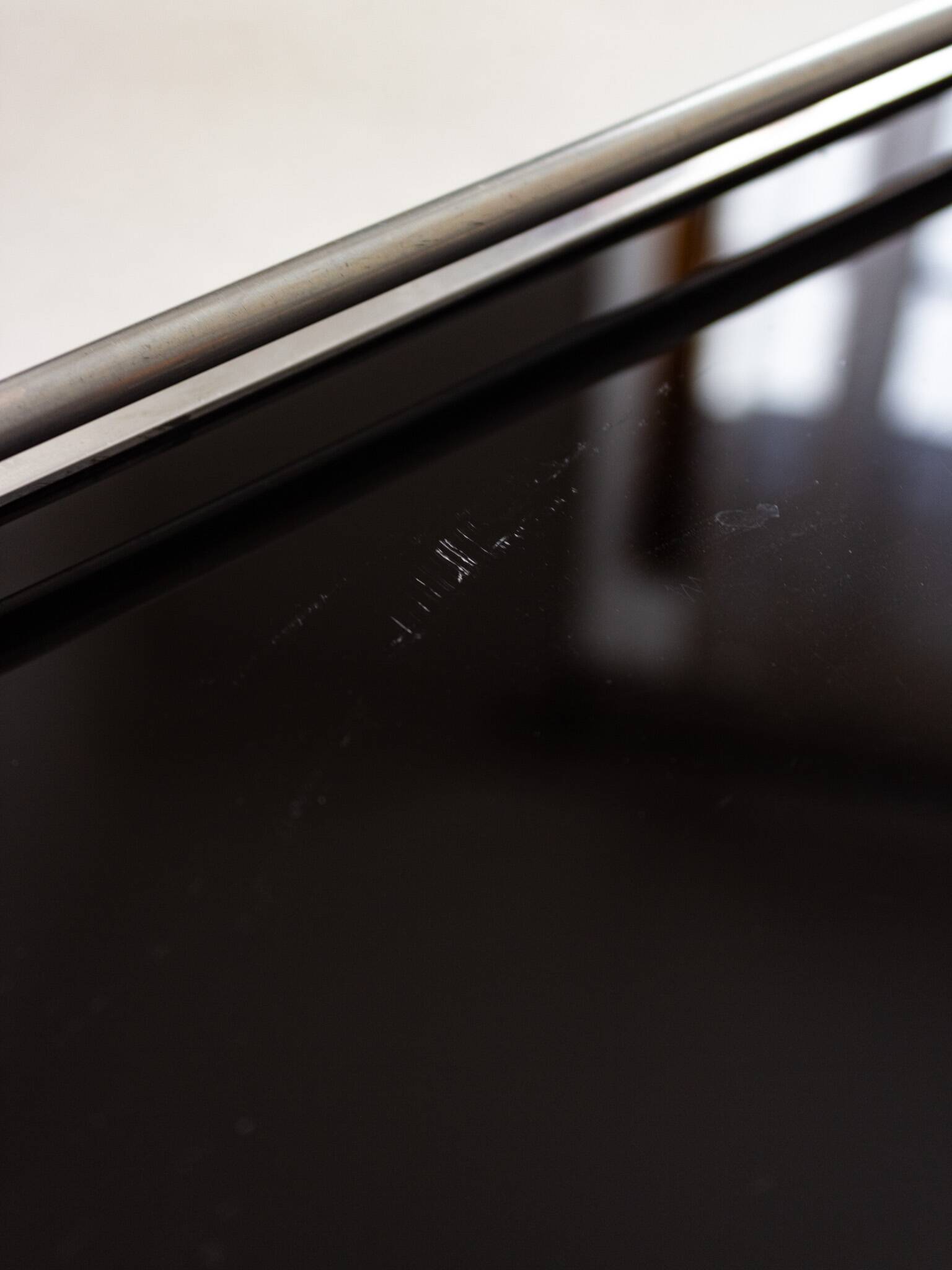 Aluminum and glass tray, Italy, 1950s/1960s