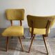 Teak, yellow, Danish dining chairs