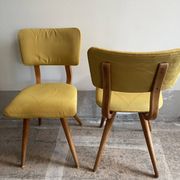 Chaises de salle à manger danoises en teck jaune