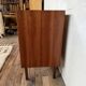 Superb vintage teak chest of drawers – Elegant design & black metal handles