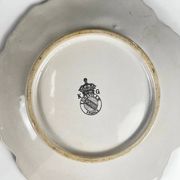 Set of 2 leaf-shaped bowls, Réverbère model by KG Lunéville, tulip and rose pattern.
