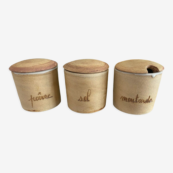 3 pots à épice poterie de la Colombe