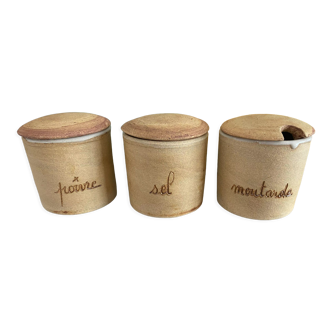 3 pots à épice poterie de la Colombe