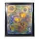 R. Bouvier (20th century) Surrealist composition Signed mounted canvas