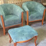 Club armchairs plus footrest