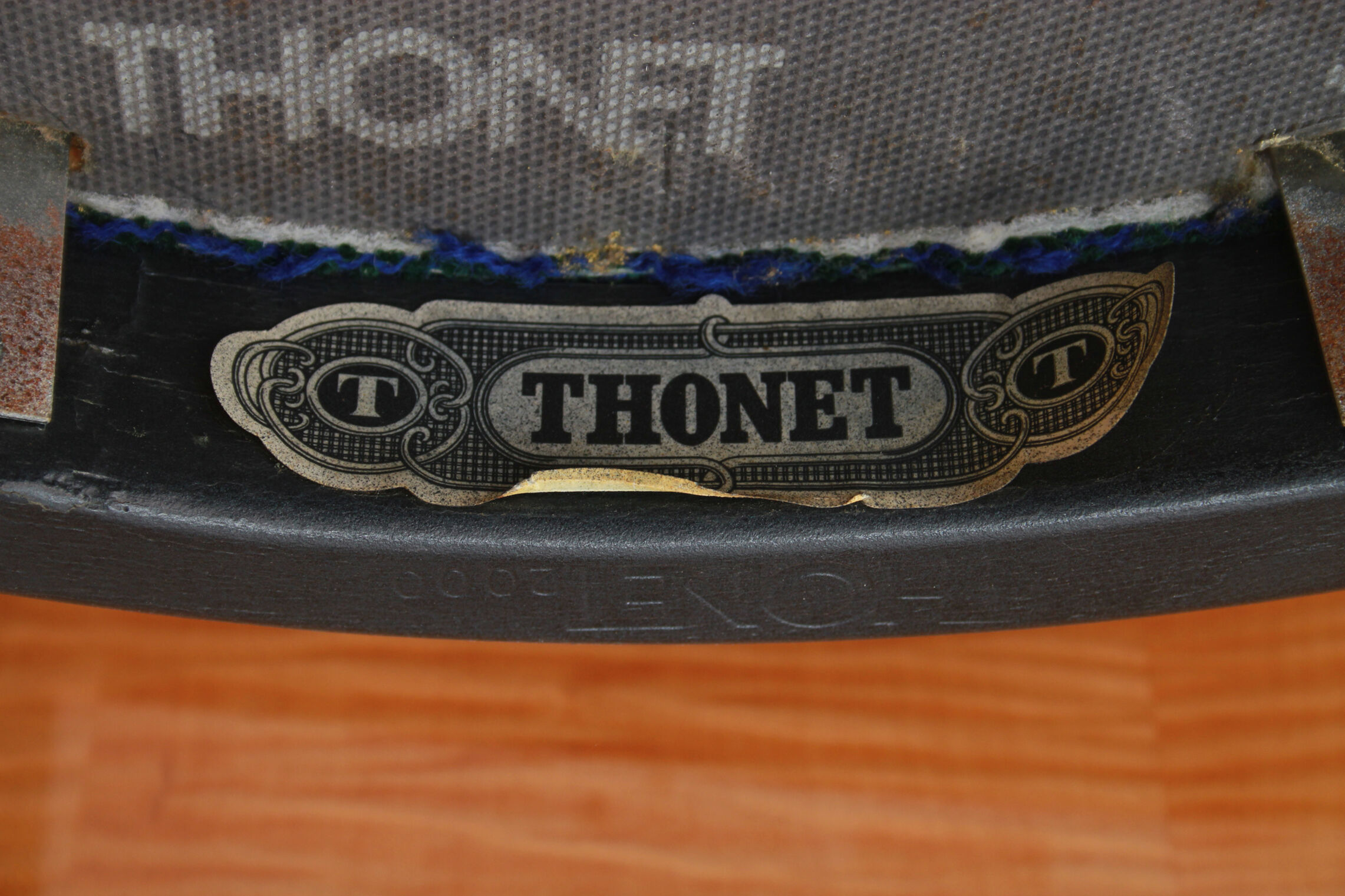 Bentwood chair No.209 Thonet in blue