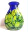 Cobalt blue vase with yellow inclusion Height 33 cm