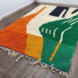 Traditional handmade Berber wool rug, size 150 x 250 cm