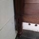 Antique solid oak headboard