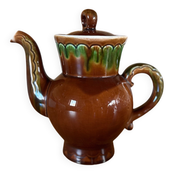 Grand pichet / théière faïence émaillée glaçure flambée — Design soviétique