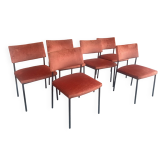 6 Chairs 764 by Joseph Andre Motte, Steiner Editions, 1950