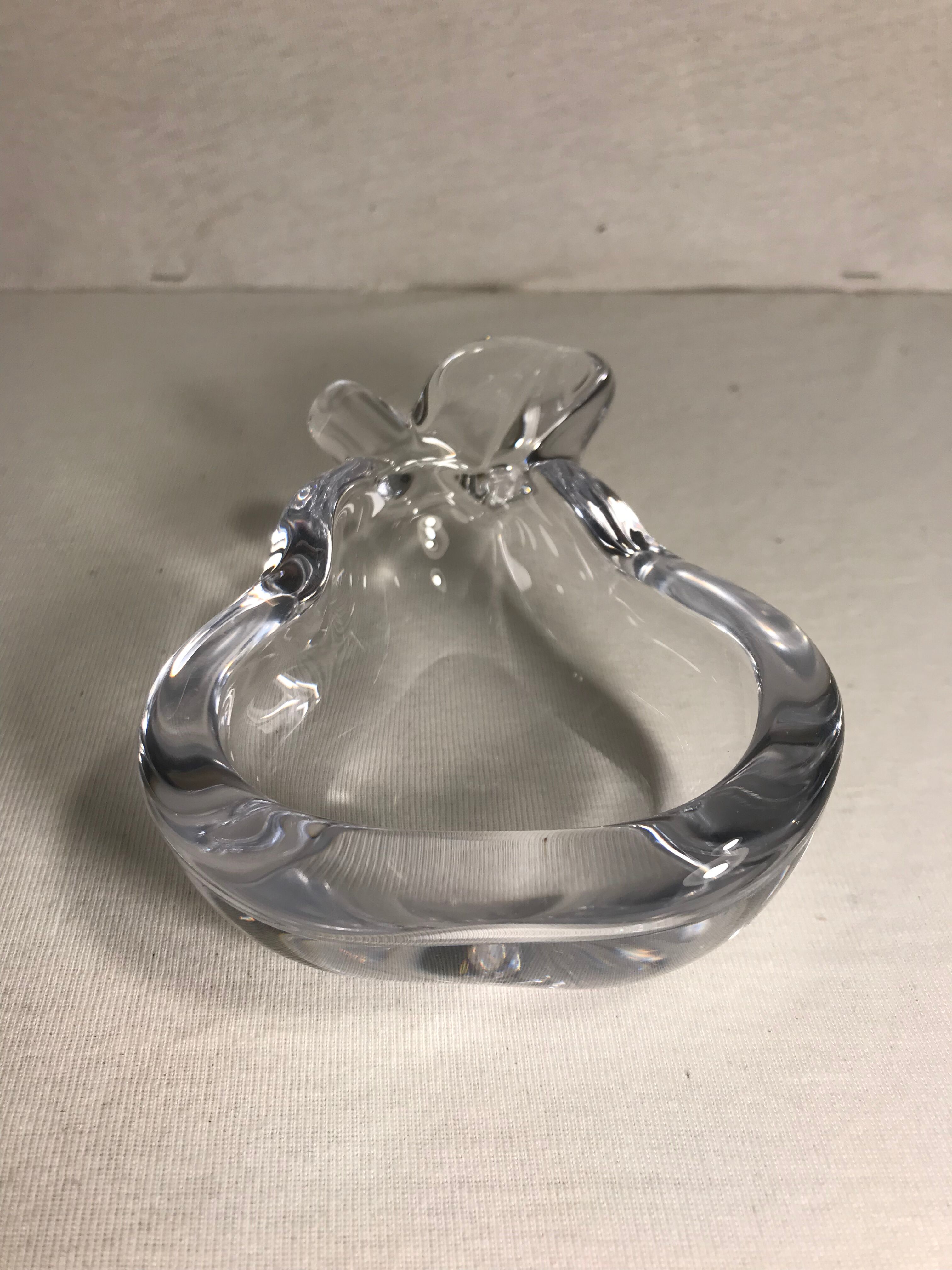 Former crystal art vannes france form pear vintage crystal ashtray