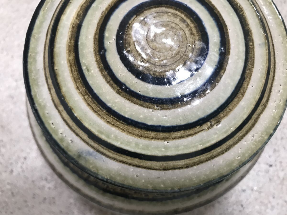 Ceramic Art Pot or Box with Lid from Søholm Stoneware, Denmark 1960s