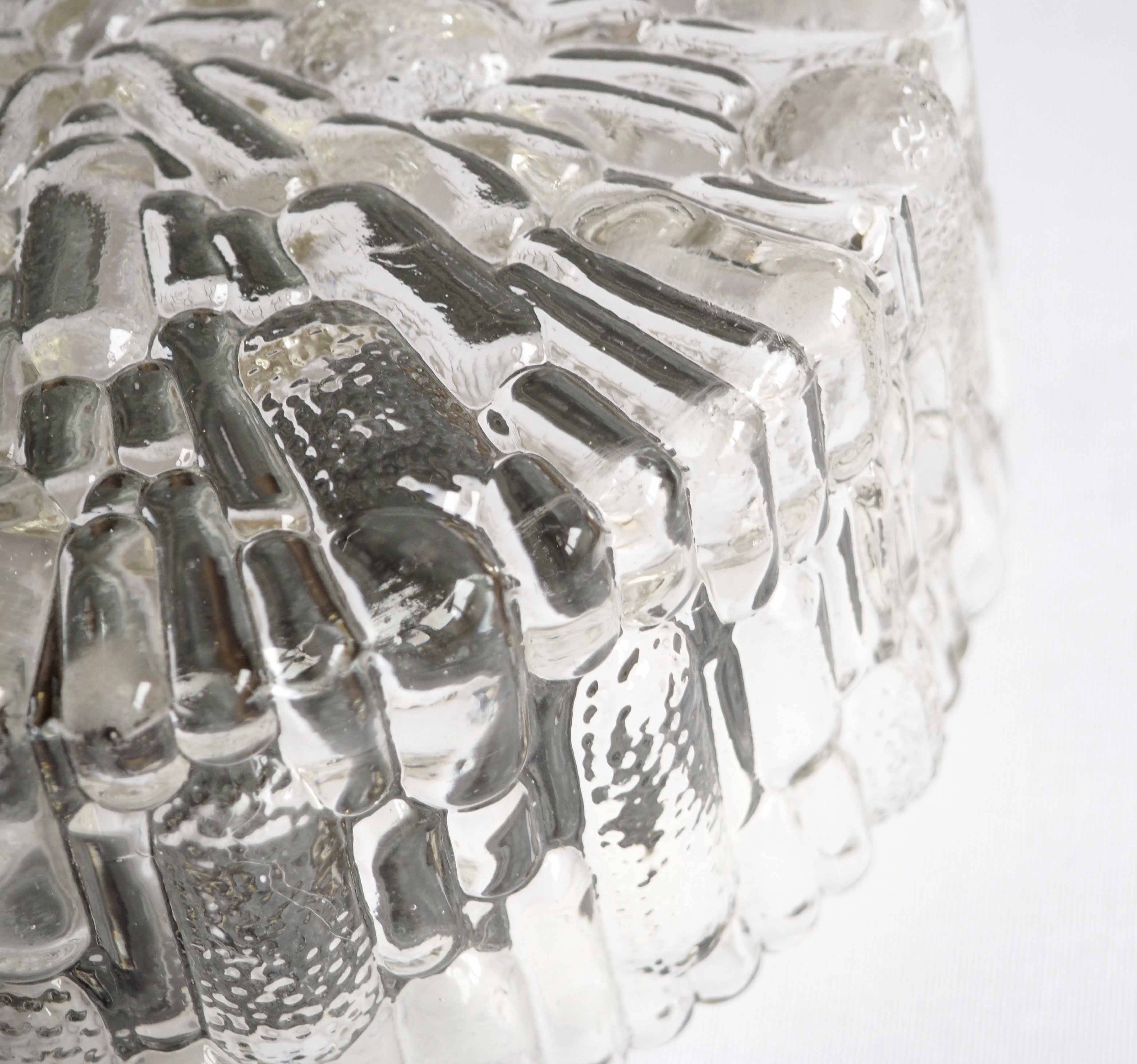 Molded glass ceiling light 1960s