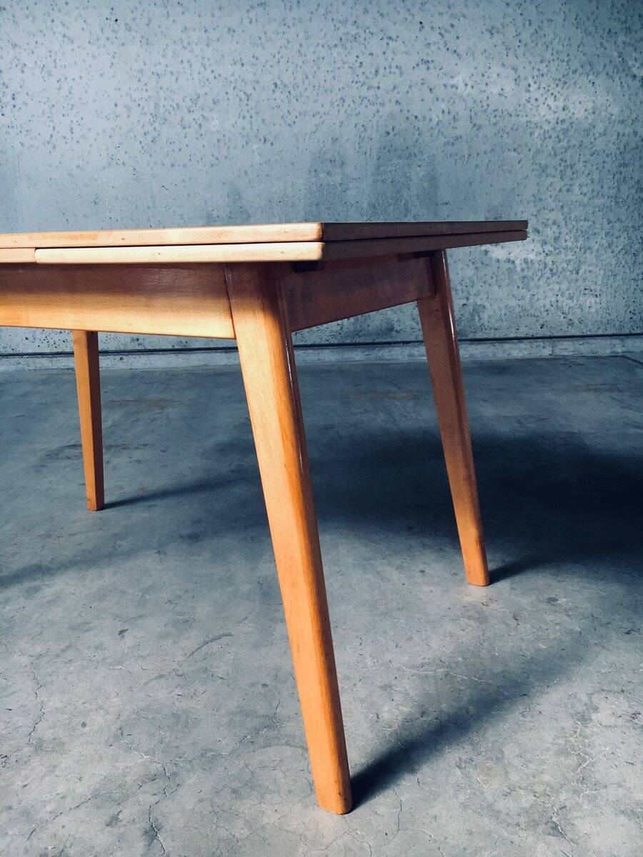MCM Dutch Design Extendable Dining Table attributed to Cor Alons for Gouda Den Boer, 1950s