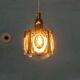 Vintage brass and crystal suspension Palwa, mid-century suspension.