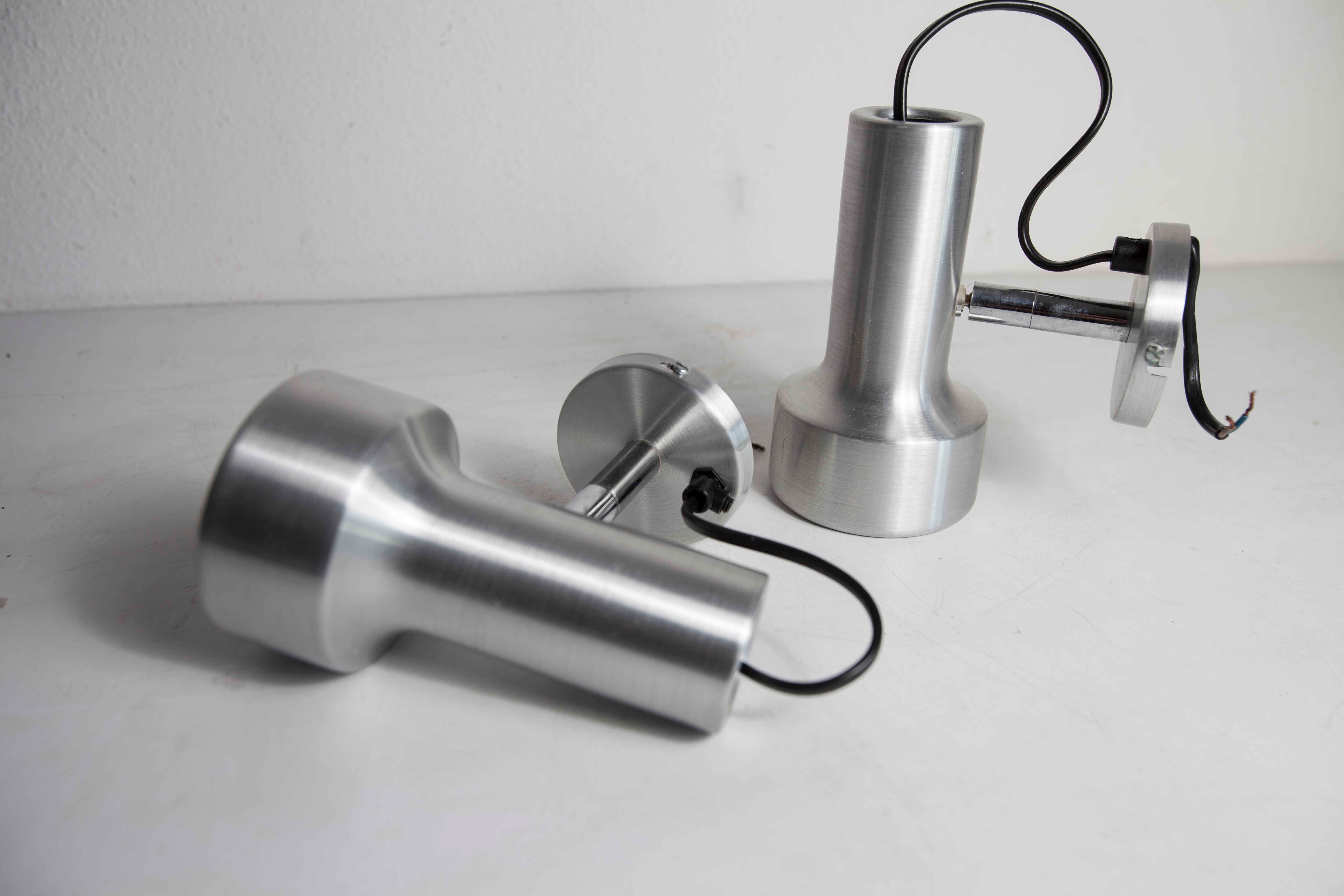 Pair of wall lamps SCE 1970 aluminium ref 2312