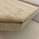 Vintage coffee table travertine and fossile marble top , 1970's