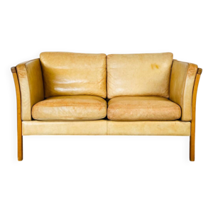 Canapé scandinave vintage - cuir