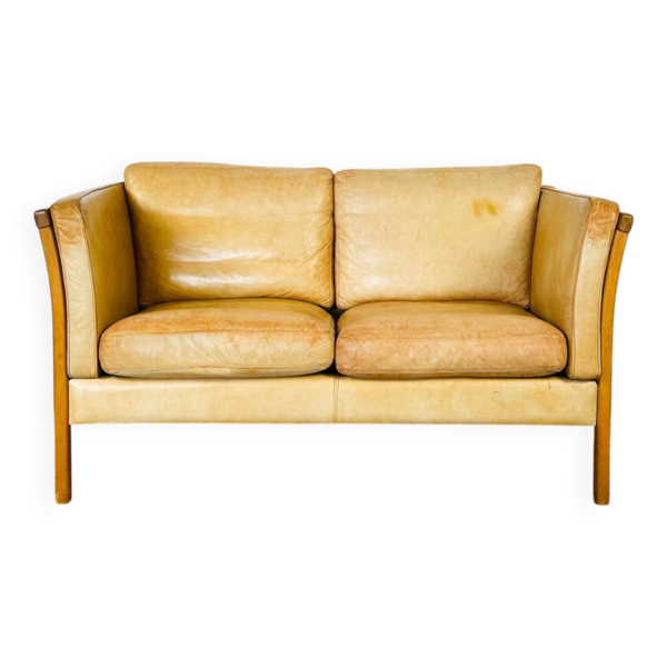 Canapé scandinave vintage en cuir Stoby 1960 — Beyit