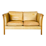 Vintage Scandinavian leather sofa Stoby 1960