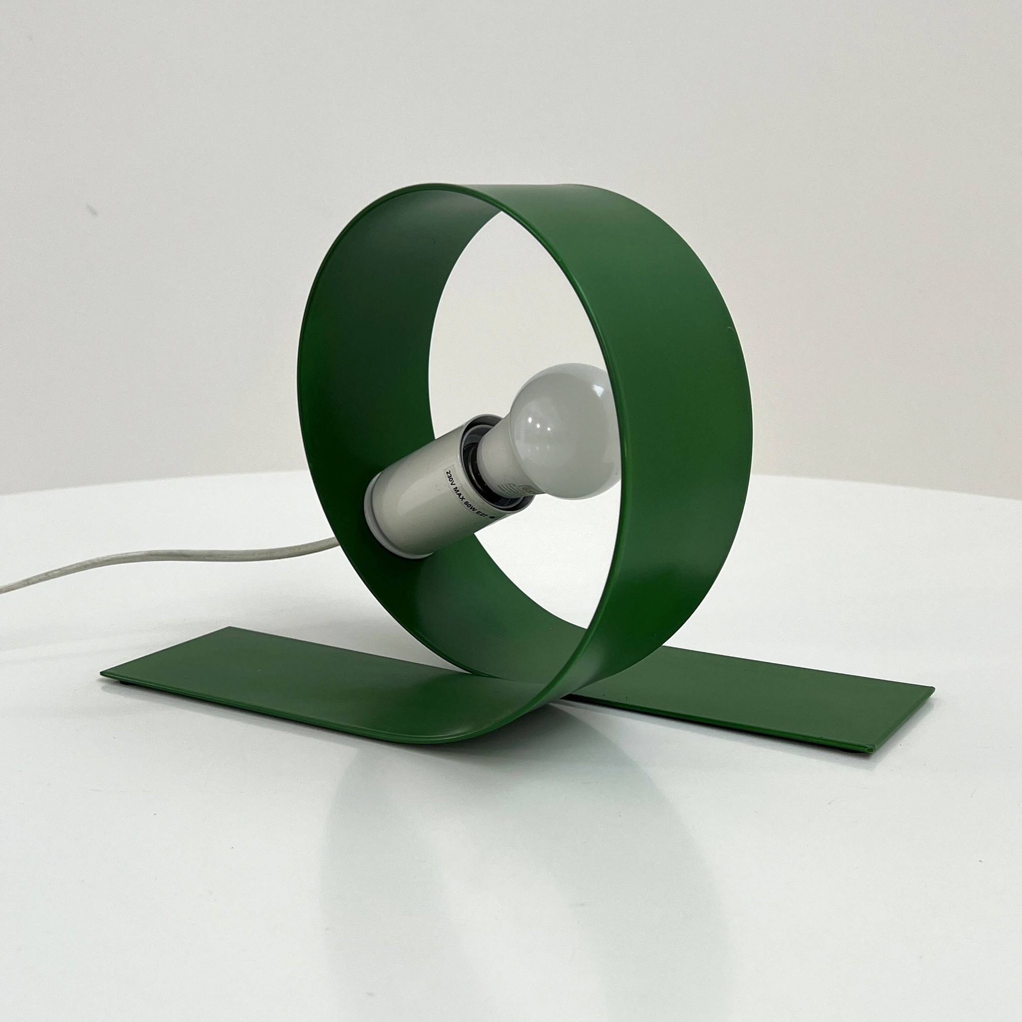 Green Loop Lamp in metal, 1980