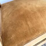 Art Deco armchair with mustard velvet seat