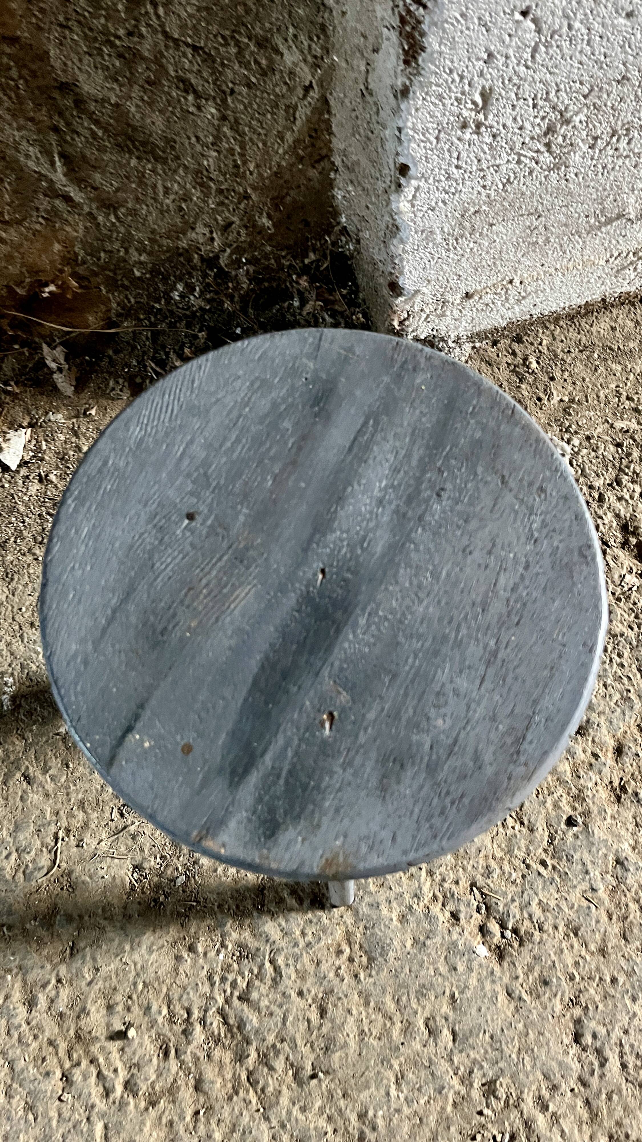 Vintage rustic style wooden stool