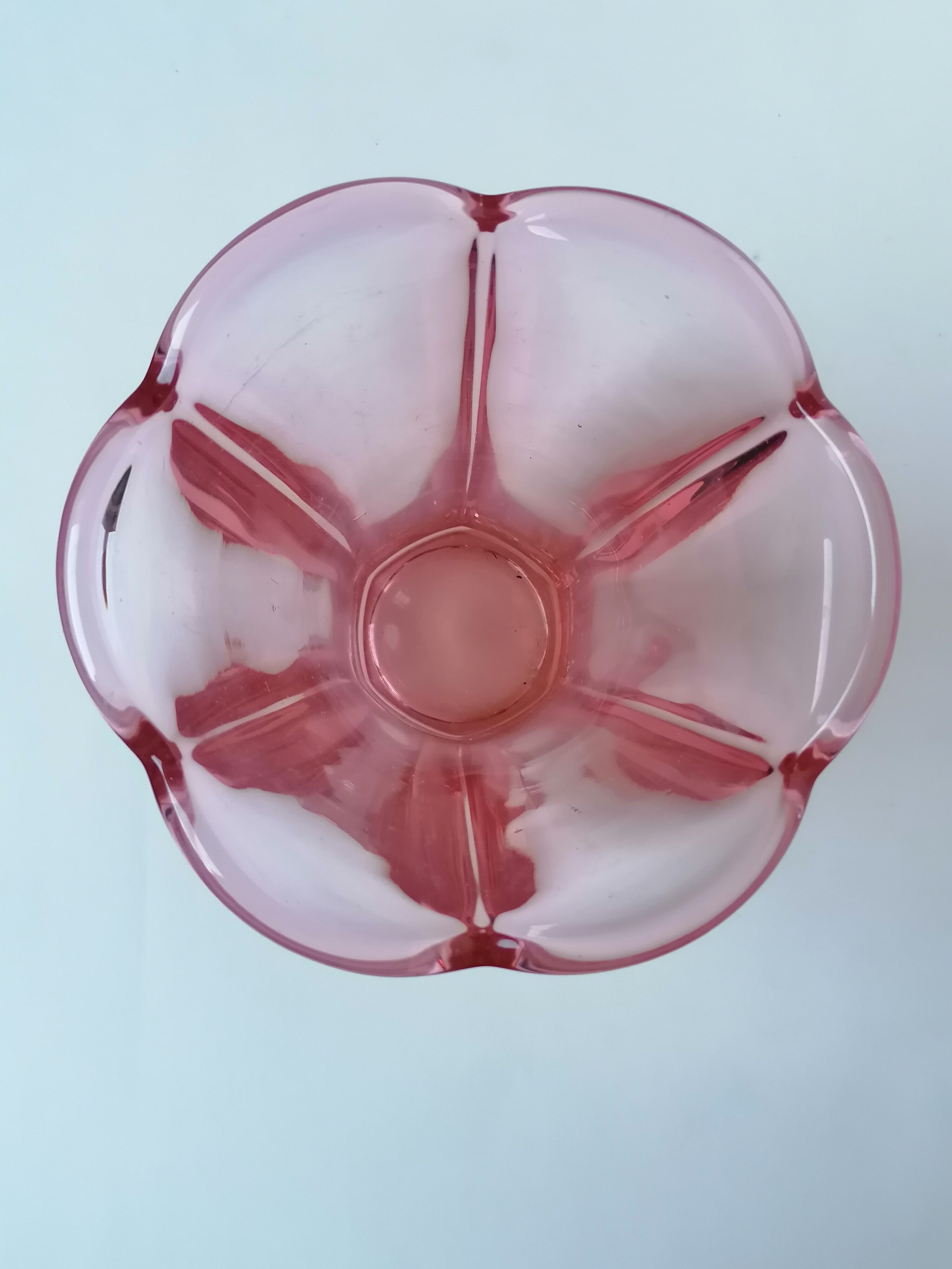 Pink glass vase