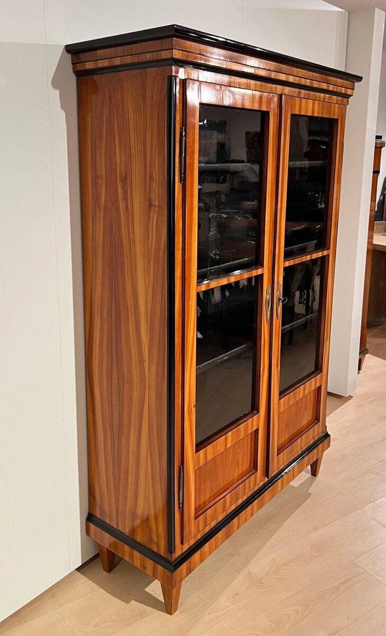 Biedermeier Bookcase, Cherry Veneer, South Germany 1820