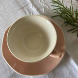 5 Villery & Boch pink coffee cups & saucers