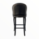 Chaise haute de bar en cuir noir