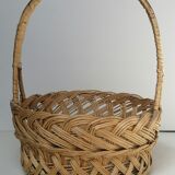 Children's basket in braided wicker