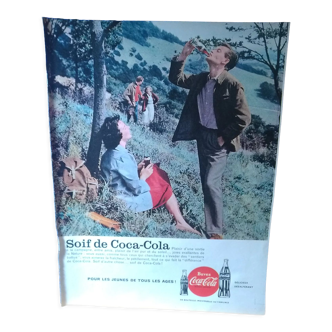 Coca - Cola beverage paper advertisement from a period magazine